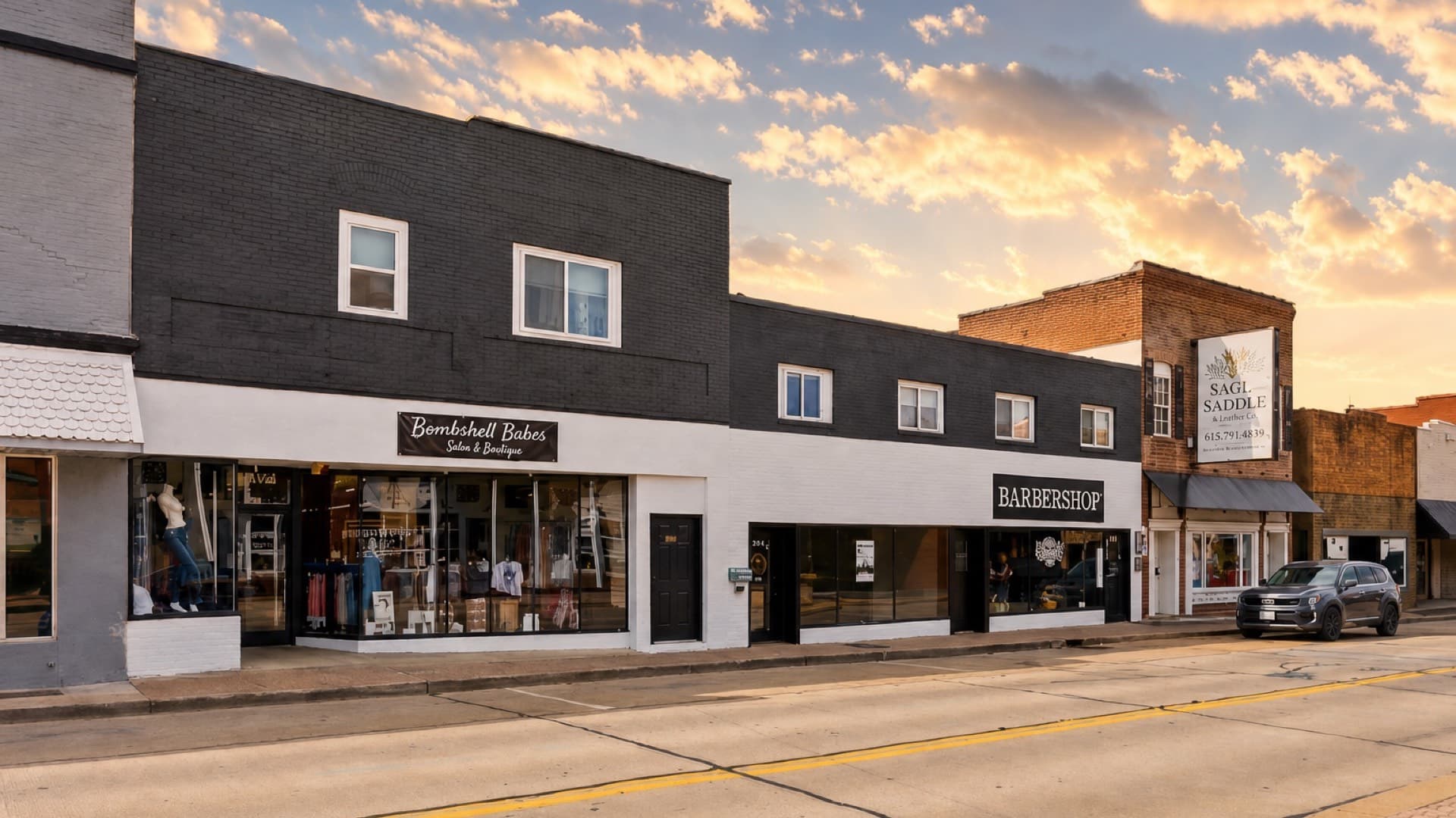 Downtown Festus, Missouri — historic Main Street storefronts.